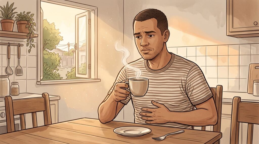 Tomar muito café em jejum pode irritar o estômago