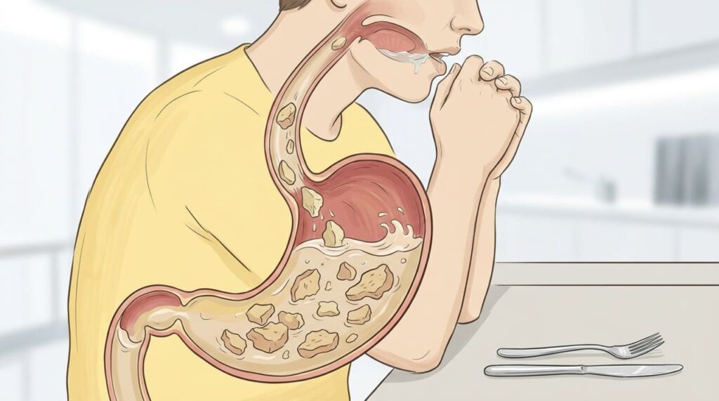 Comer muito rápido durante as refeições pode aumentar o risco de refluxo
