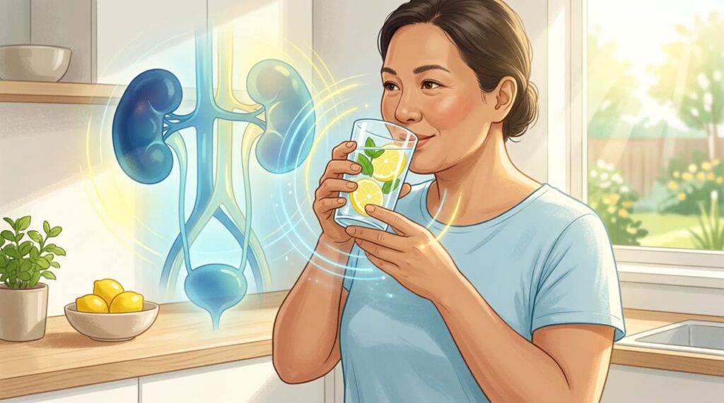 Como o consumo diário de água com limão em jejum afeta o pH urinário e a formação de pedras nos rins