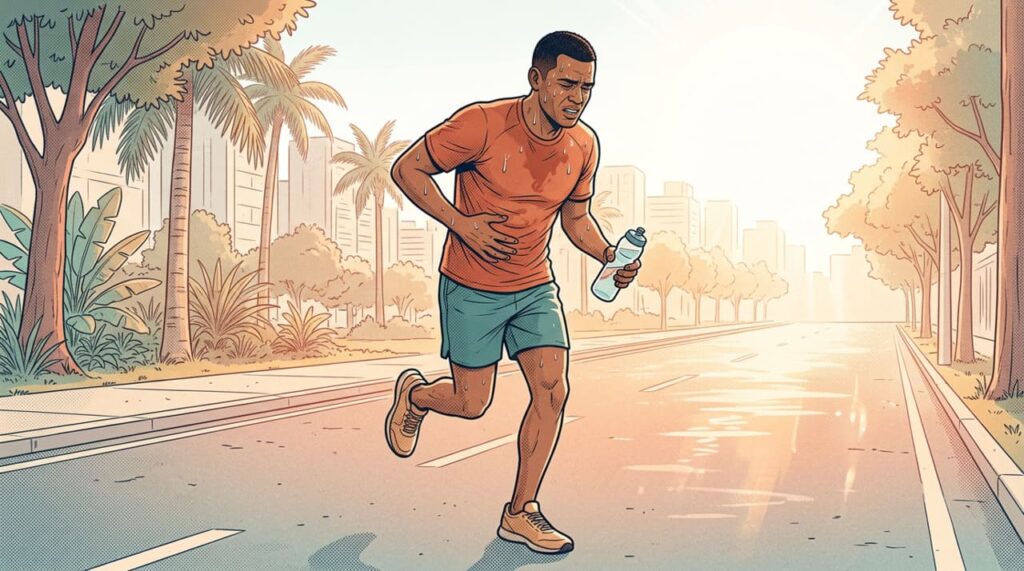Fazer exercícios intensos durante o calor extremo pode causar exaustão térmica