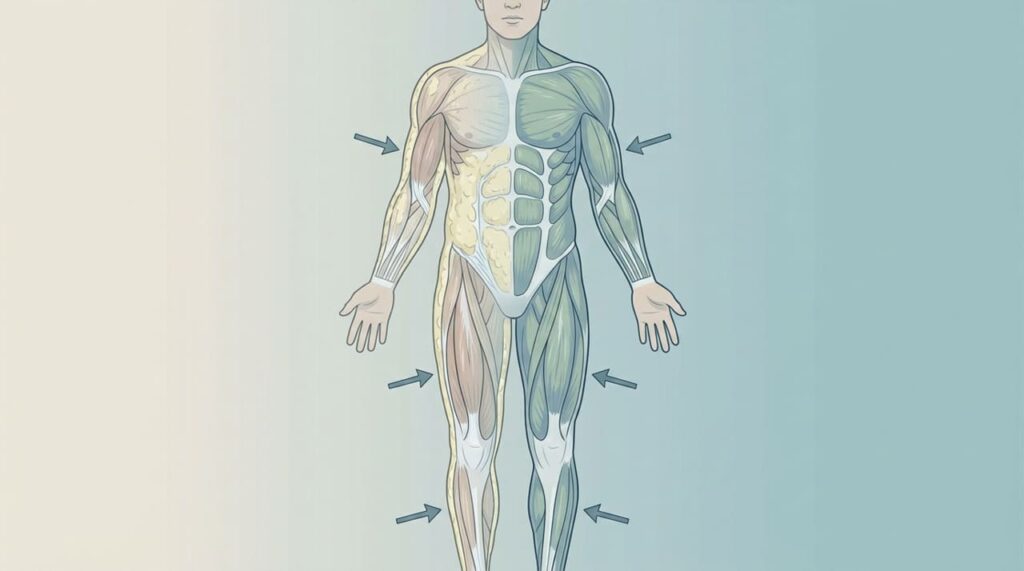 Como a sarcopenia enfraquece os músculos ao longo do tempo e como ela difere da fraqueza muscular comum