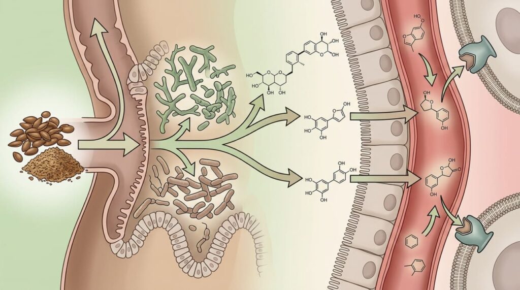 O que a linhaça crua triturada faz ao intestino e aos hormônios femininos