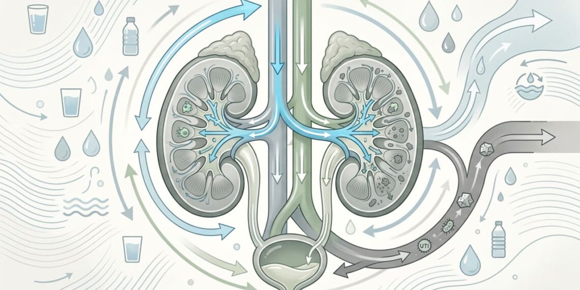 Hidratação e função renal: os benefícios de beber água adequadamente se tornam mais críticos com o envelhecimento