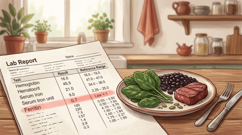 Com que frequência você deve verificar sua ferritina mesmo sem anemia confirmada no hemograma?