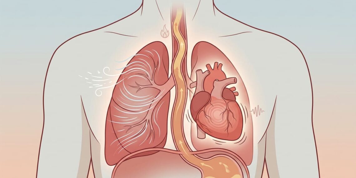 Como é a dor no peito causada por angina em estágio inicial e como diferenciá-la de ansiedade ou refluxo gastroesofágico