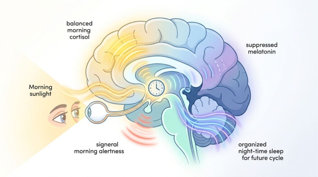 Quantos minutos de exposição solar matinal são necessários para regular o ritmo circadiano e melhorar o sono?