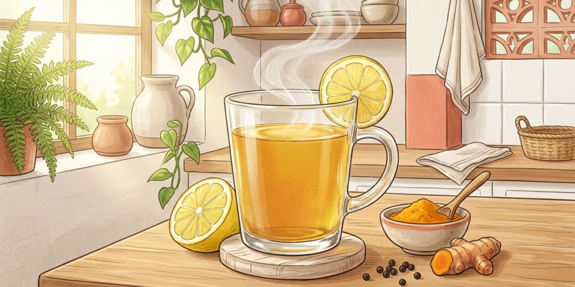 6 benefícios de beber regularmente água com limão e cúrcuma pela manhã