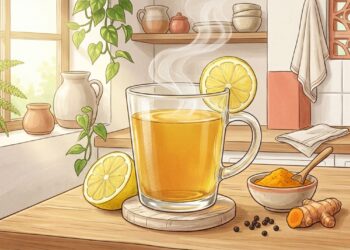 6 benefícios de beber regularmente água com limão e cúrcuma pela manhã