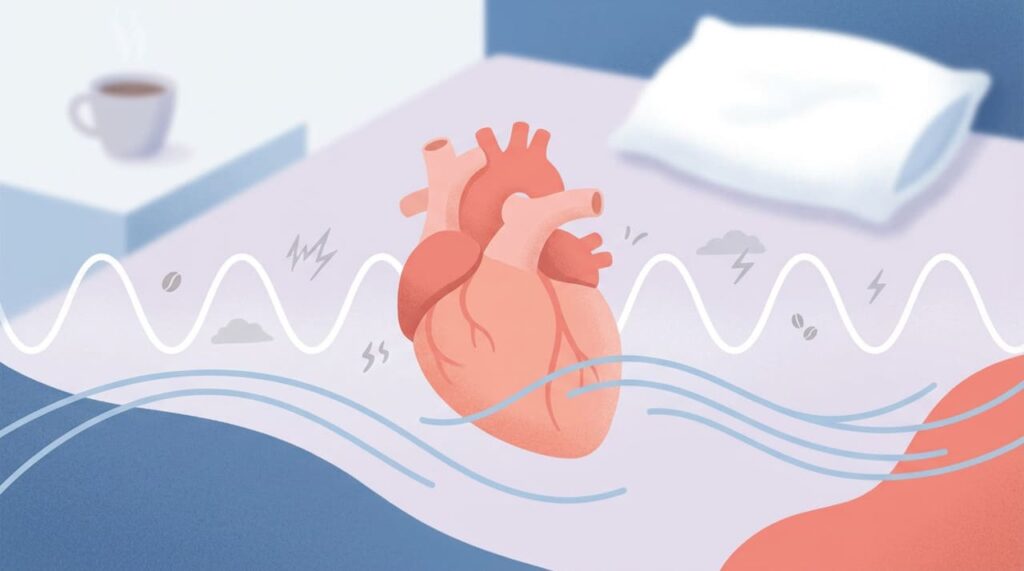 O que significa sentir o coração acelerado ao deitar para dormir?