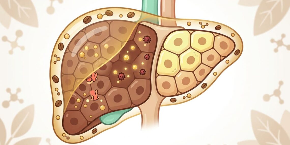 Qual a relação entre a cafeína e a esteatose hepática?