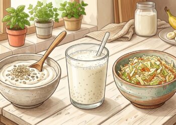 Iogurte natural, kefir e chucrute formam um poderoso trio para a microbiota intestinal