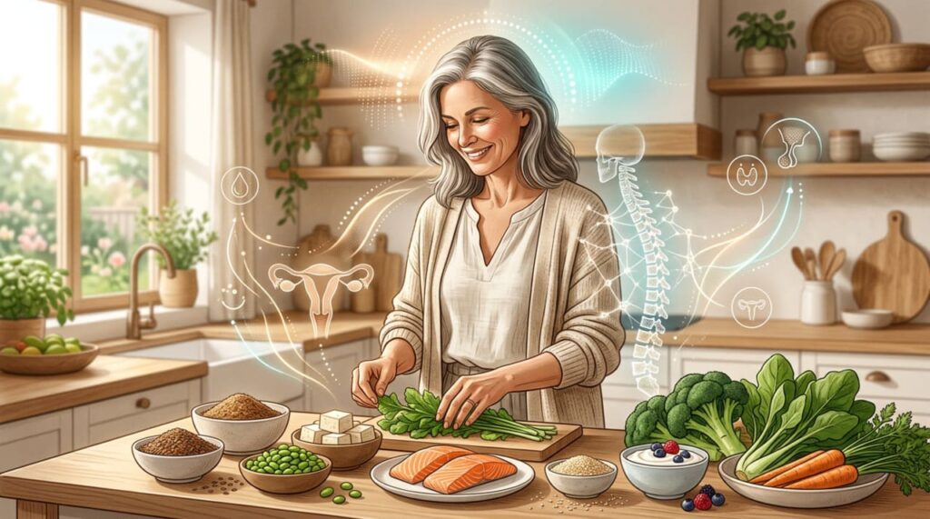 O que comer para equilibrar os hormônios femininos na menopausa: nutrientes essenciais e onde encontrá-los