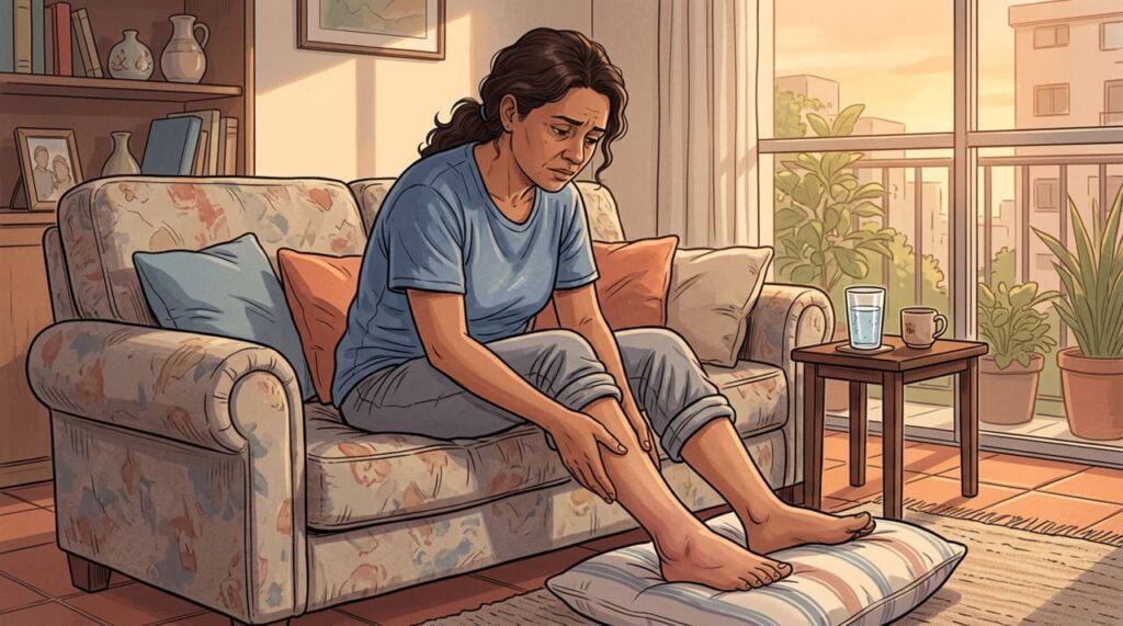 Inchaço persistente nas pernas podem ser um sinal precoce de insuficiência venosa e doença cardíaca silenciosa