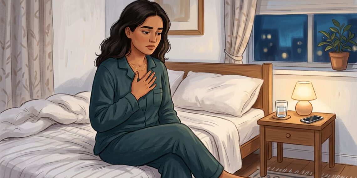 O que significa sentir o coração acelerado ao deitar para dormir?