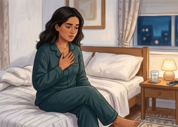 O que significa sentir o coração acelerado ao deitar para dormir?