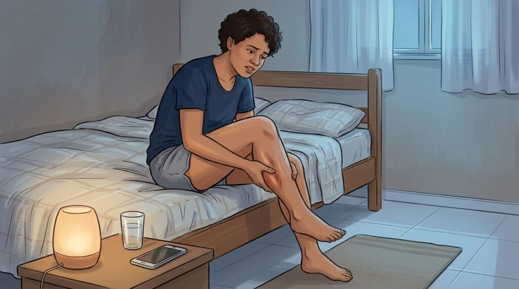 O que significa sentir cãibras nas pernas durante a noite?