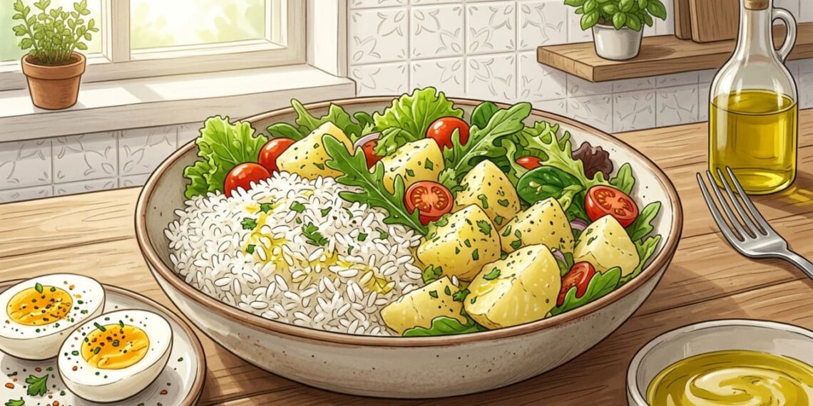 Como o amido resistente formado ao esfriar arroz e batata cozida altera a resposta glicêmica e alimenta a microbiota