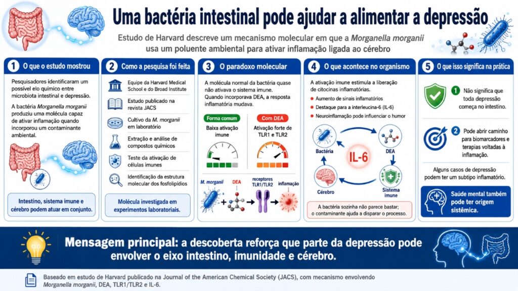 Uma bacteria intestinal pode ajudar a alimentar a depressão